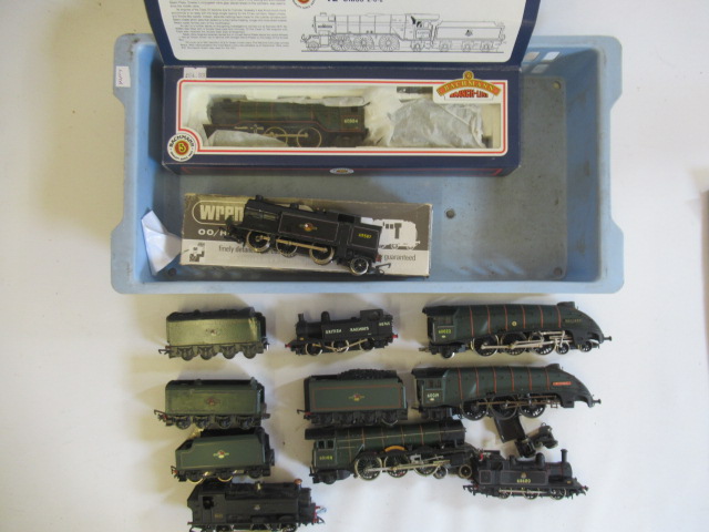 Eight B.R. locomotives by Hornby and others including 2 x A4's, V2 Class 2-6-2 and 94XX tank, some Image