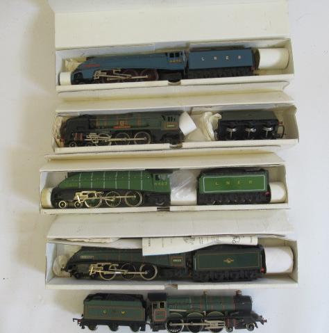 Five Wrenn locomotives comprising Barnstaple, Mallard, Golden Eagle, Golden Shuttle and Devizes Image