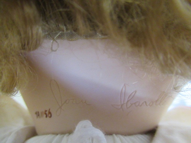 Four large collectors dolls, all with ceramic heads and limbs, largest 27 3/4" tall, together with Image