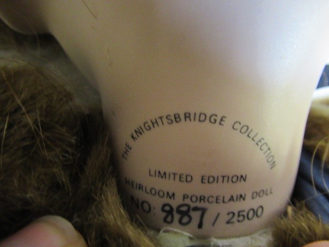 Four large collectors dolls, all with ceramic heads and limbs, largest 27 3/4" tall, together with Image