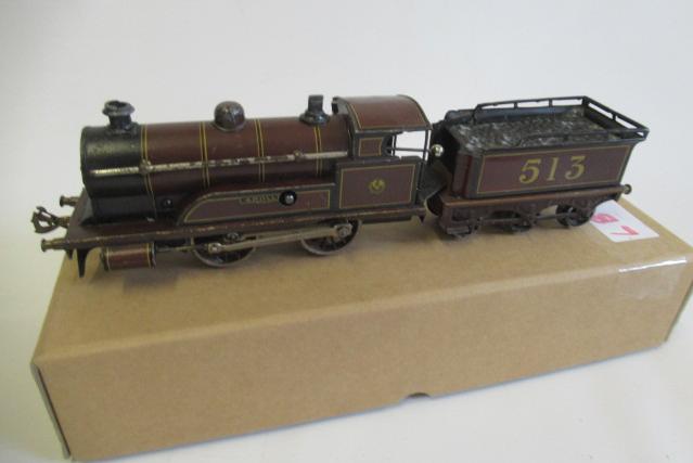 Bing clockwork 0-4-0 M.R. Apollo finished in M.R. red with 513 to tender, G+ (Est. plus 24% premium Image