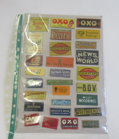 Thirty O gauge enamel advertising signs, some have minor paint loss, G (Est. plus 24% premium inc. Image