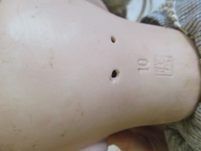 Two restored Heubach bisque socket head dolls Image