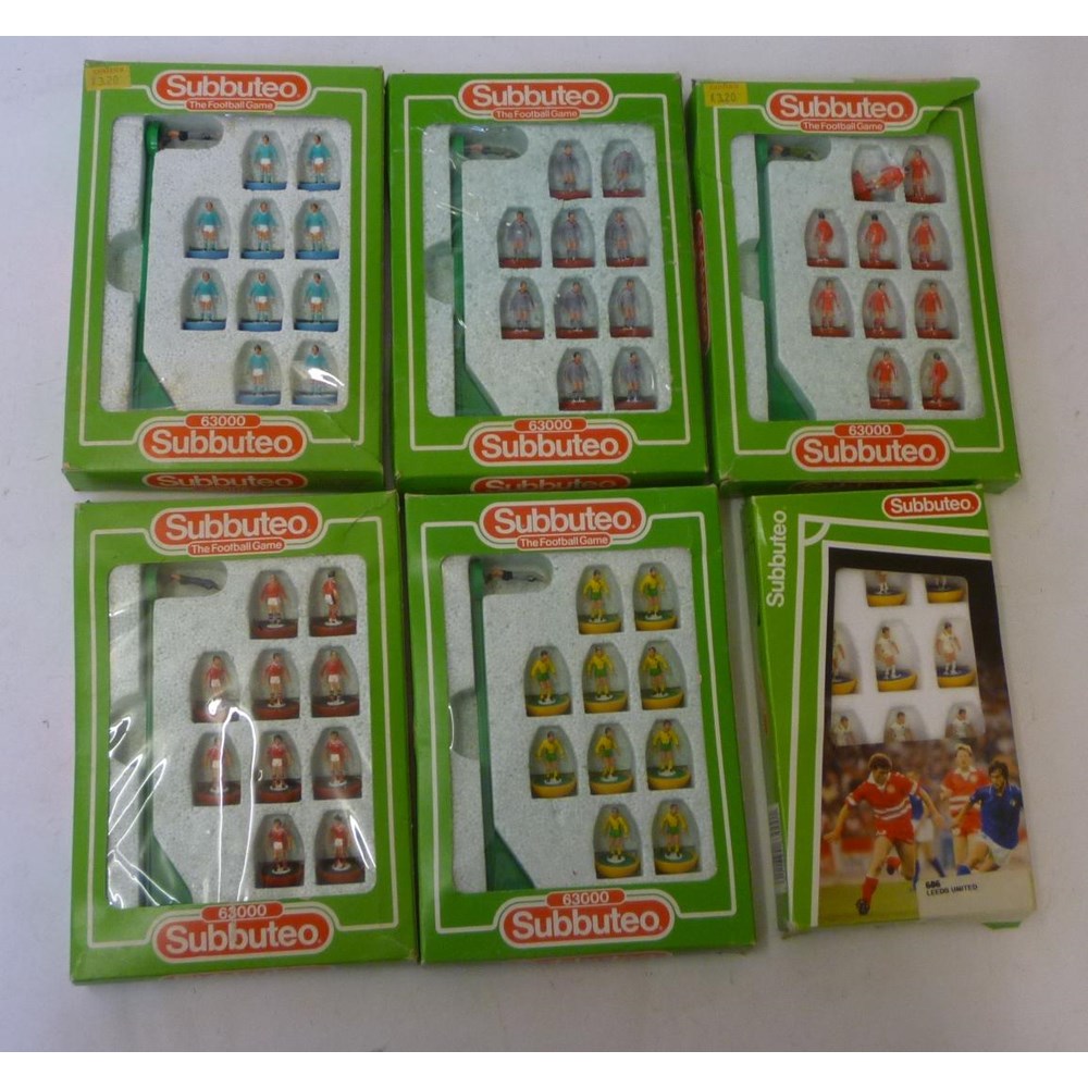 A collection of Subbuteo equipment comprising six teams (boxed complete) Image