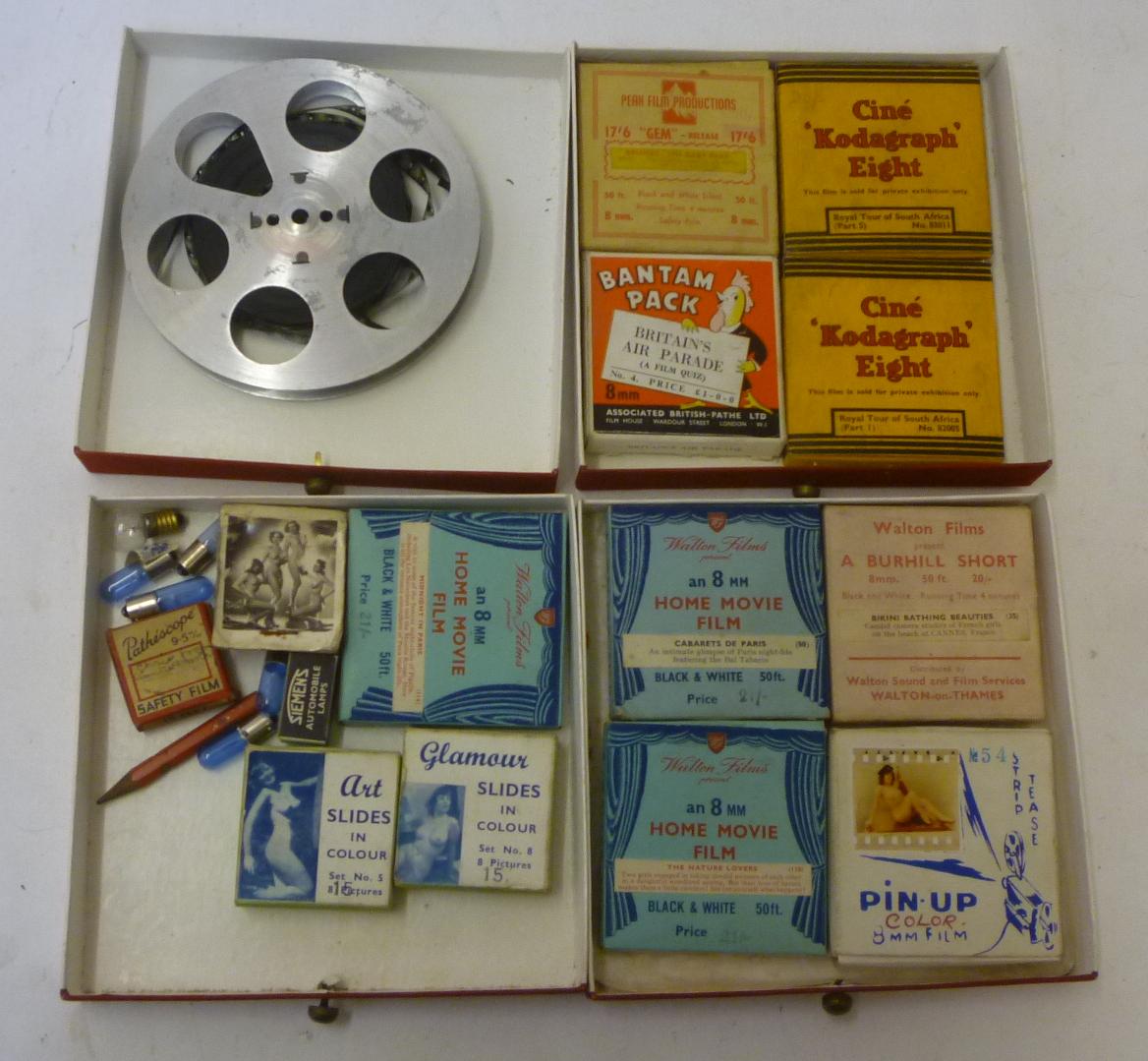 A collection of nine 8mm Cine films by Walton Films Image