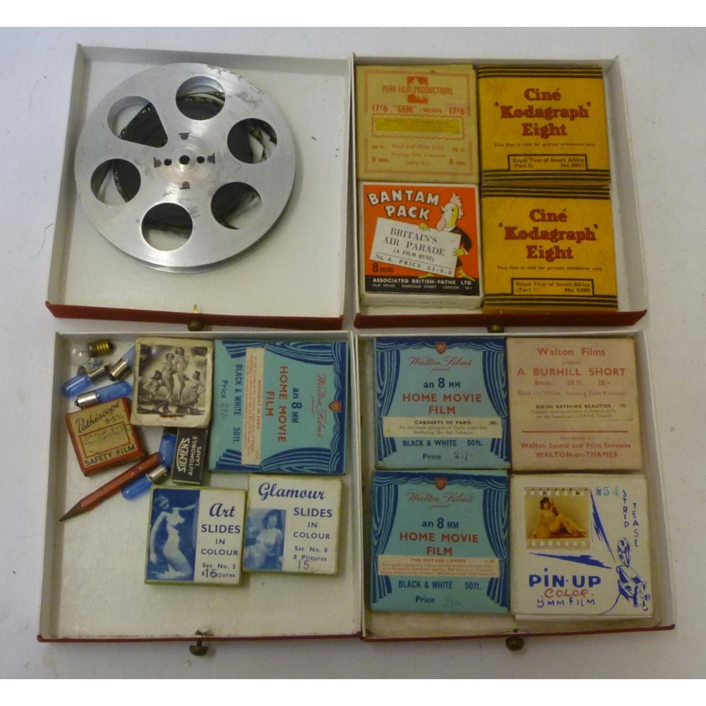 A collection of nine 8mm Cine films by Walton Films Image