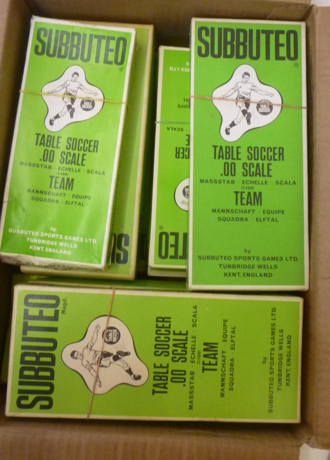 A quantity of Subbuteo equipment including five complete teams Image