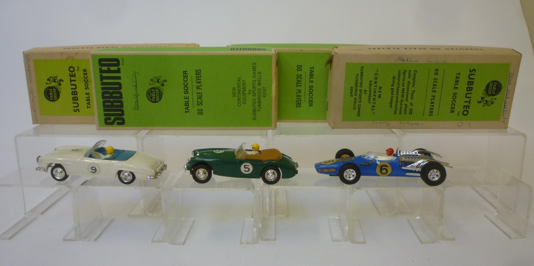 Three Scalextric slot racing cars comprising C14 Matra F1 Image