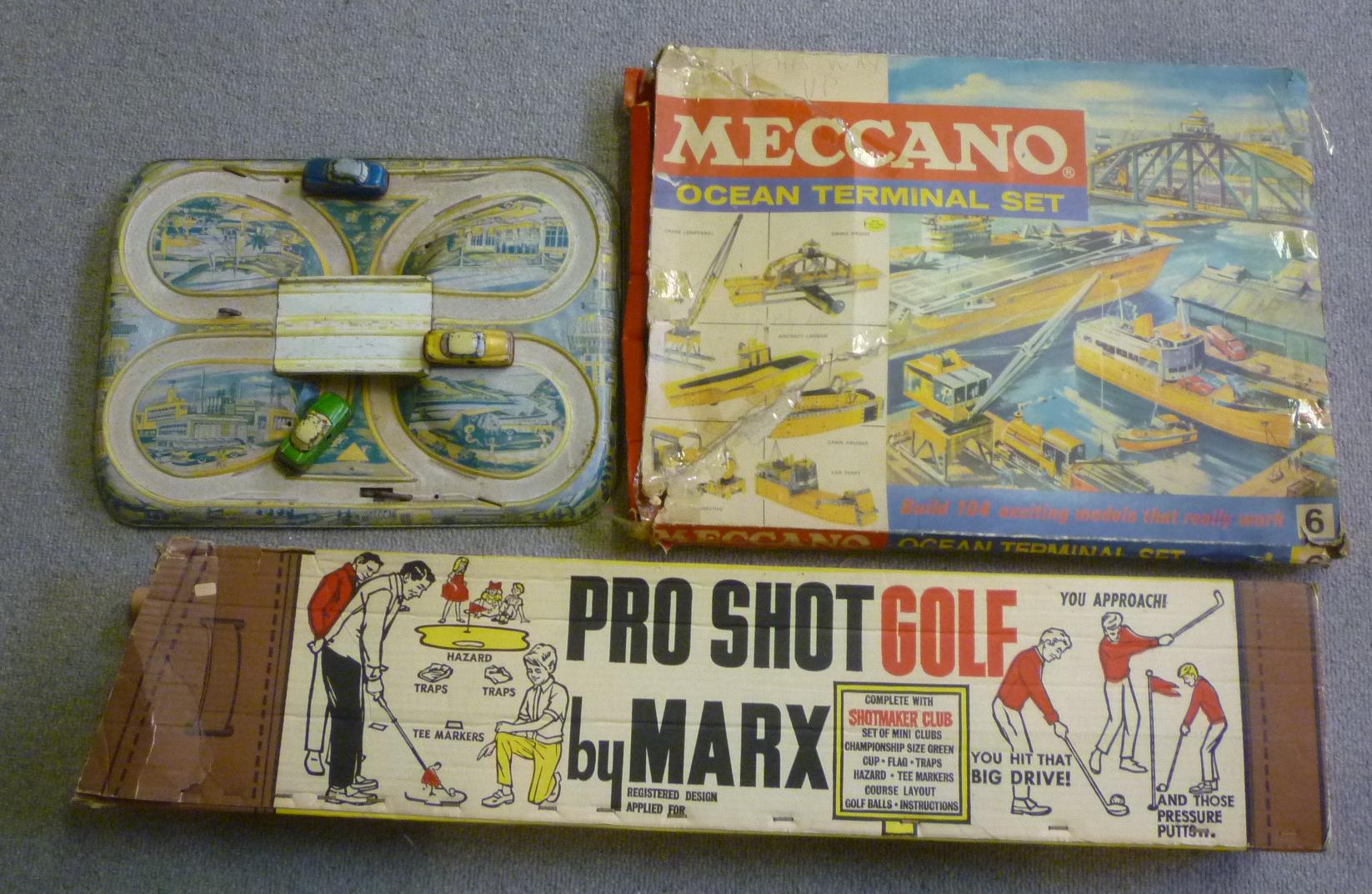 A Meccano Ocean Terminal Set 6 with yellow and silver parts 1 Image