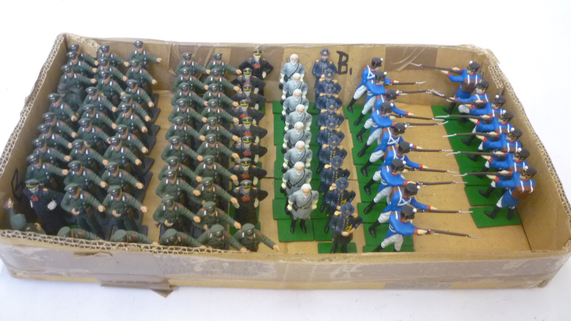 A collection of Blue Box 60mm metal figures comprising sixty German 2nd World War Officers Image