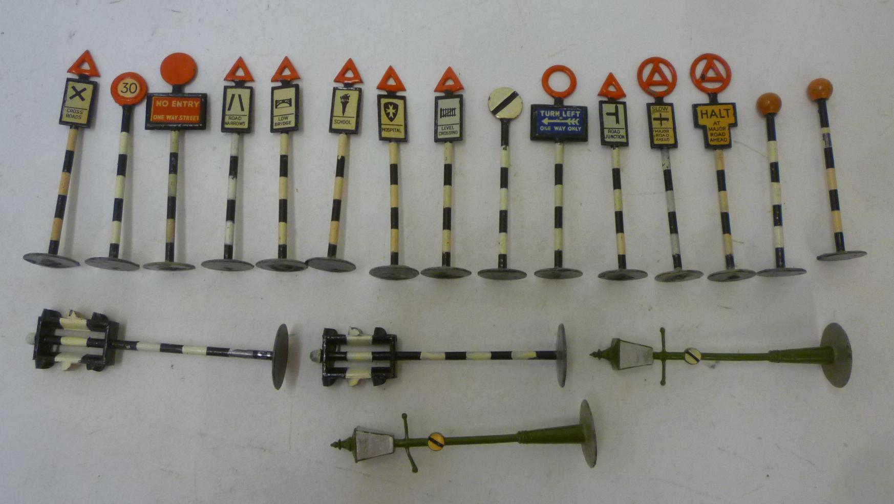 A set of Britains road signs comprising twelve signs Image