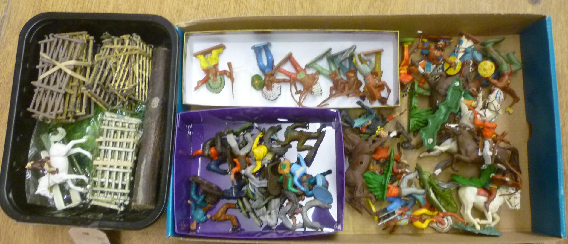 Eighteen Britains Swoppet and Herald Cowboys and Indians Image