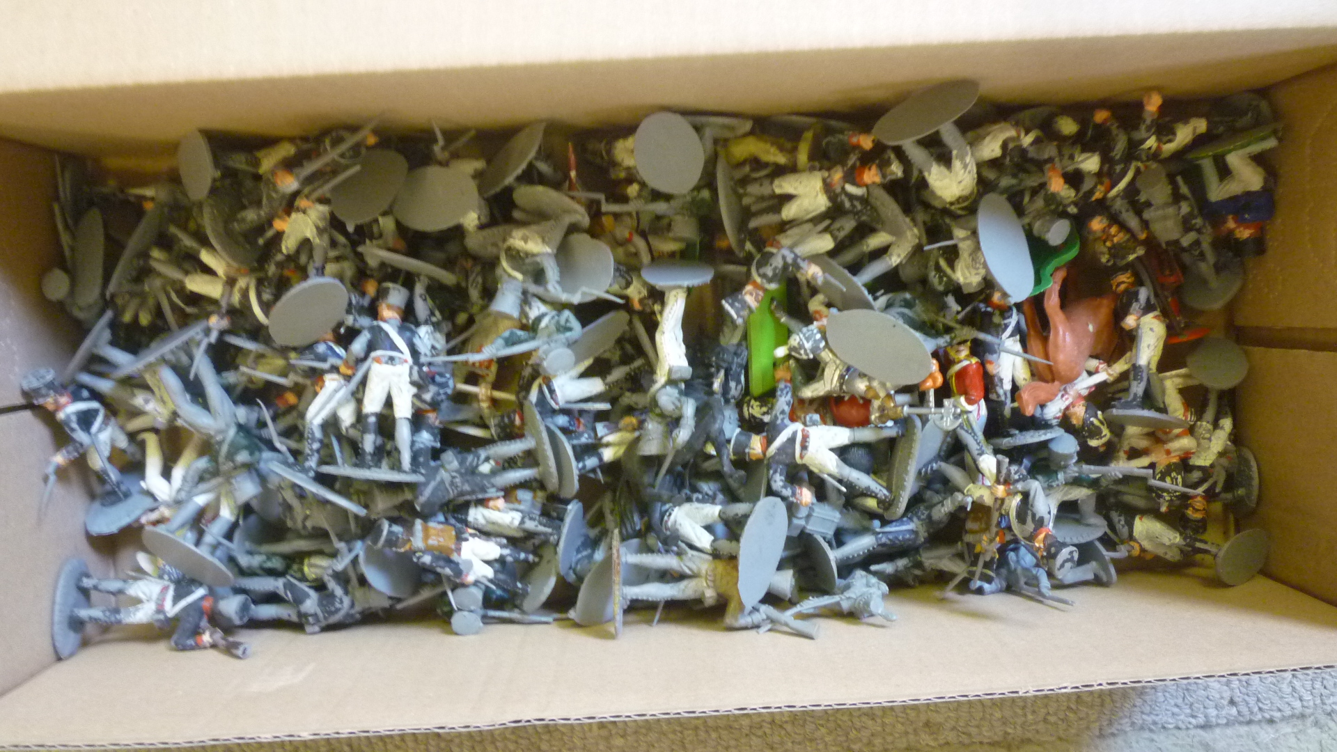 A large quantity of Timpo Action Pack plastic figures and twenty seven painted Airfix Grenadier Image
