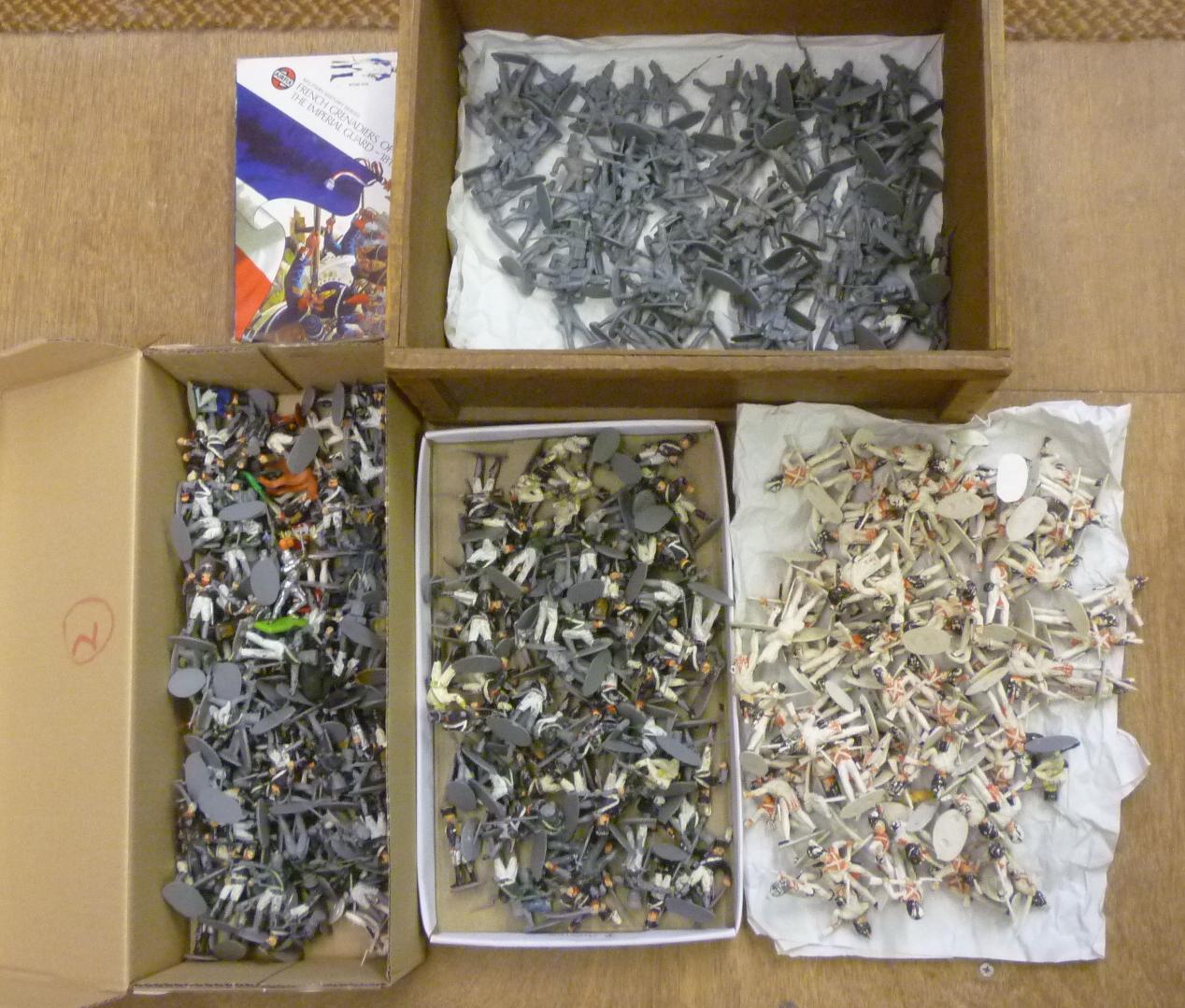 A large quantity of Timpo Action Pack plastic figures mainly Prussian infantry and Belgian Image