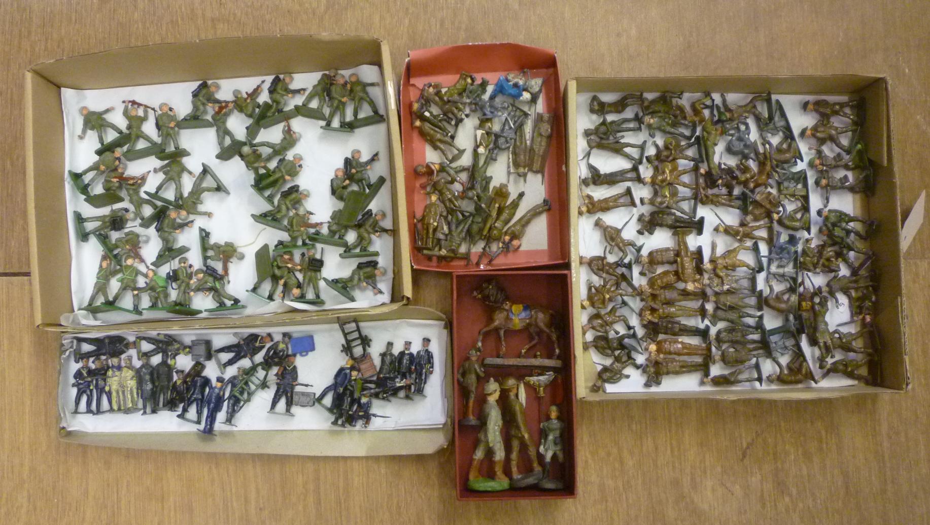 Five assorted Elastolin composition figures Image