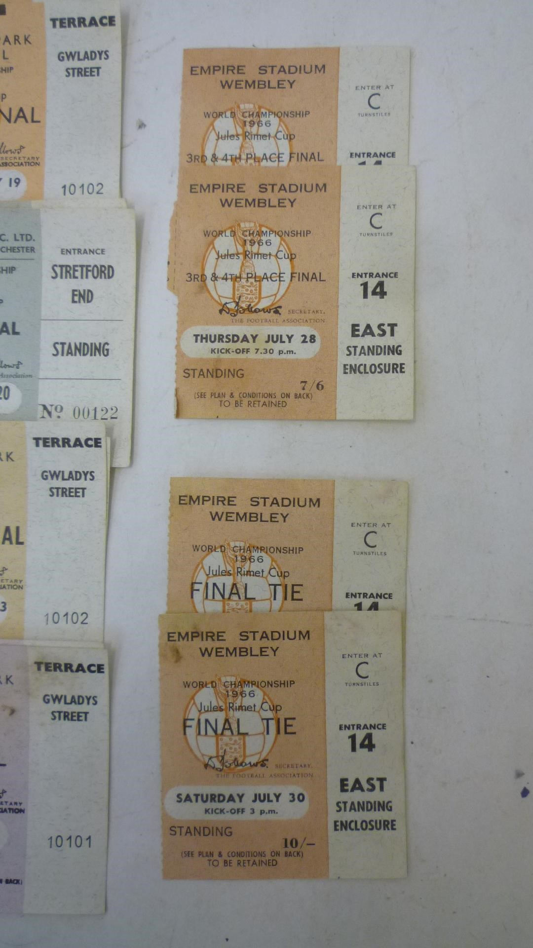 A double set of twenty 1966 World Cup tickets Image