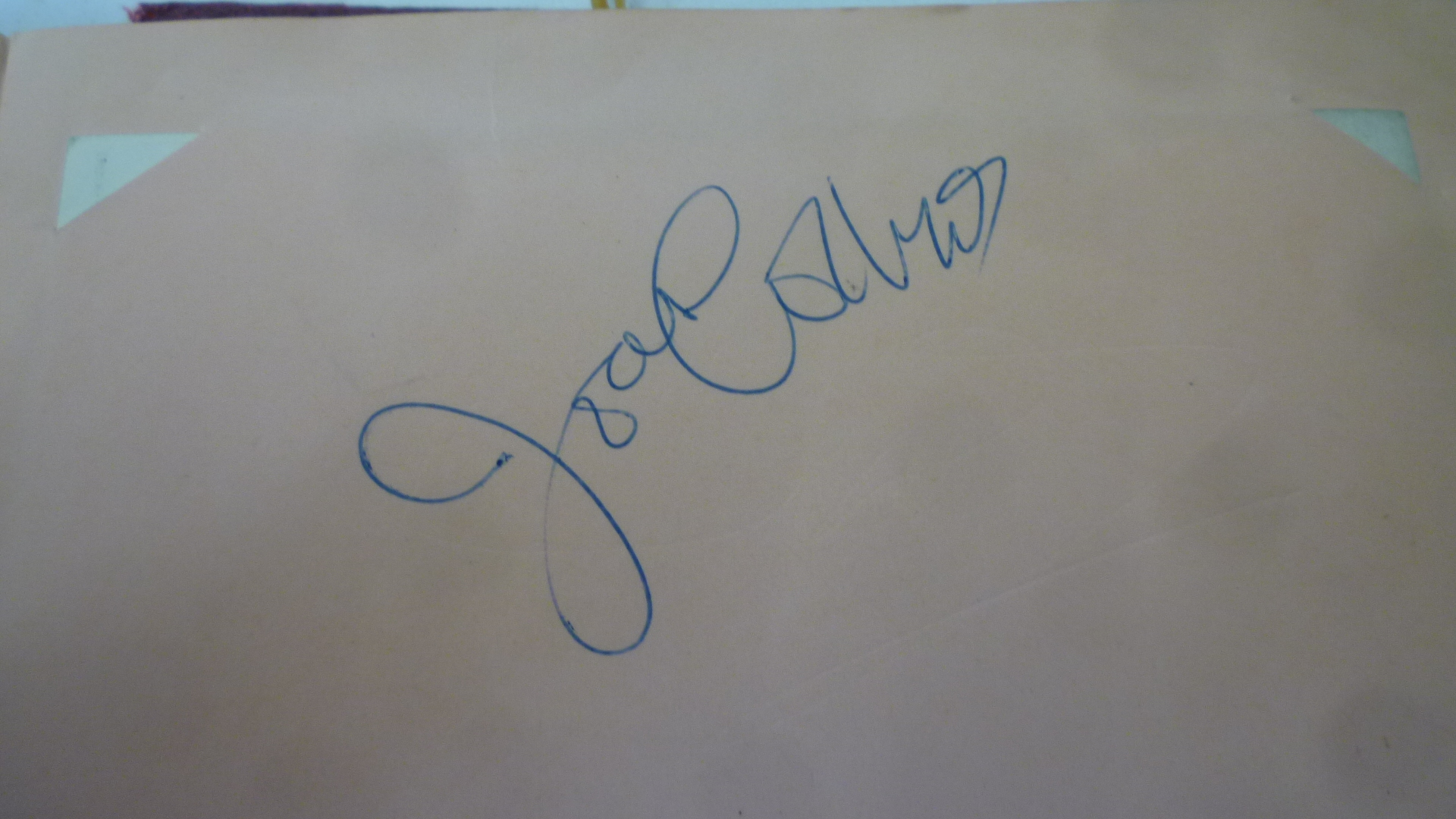 An album of autographs comprising theatrical and sporting celebrities including Joan Collins Image