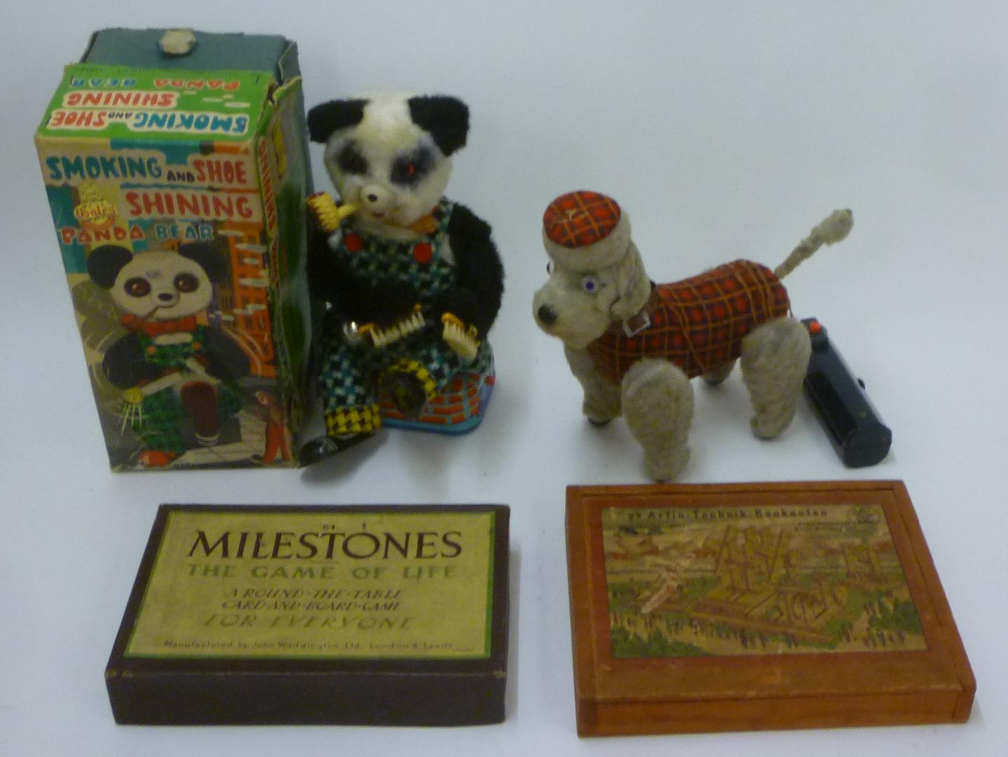 A Japanese Smoking and Shoe Shining Panda Bear Image