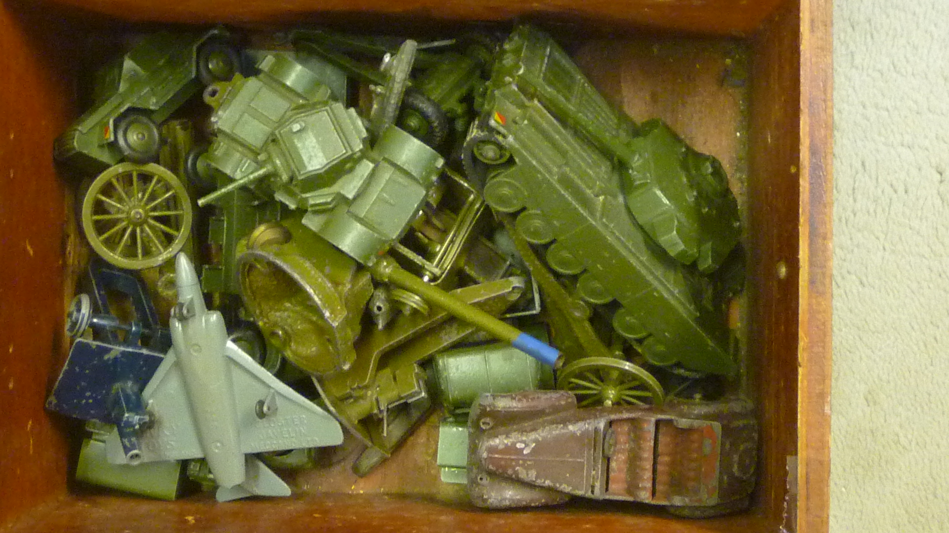 A quantity of Britains and Dinky military vehicles Image