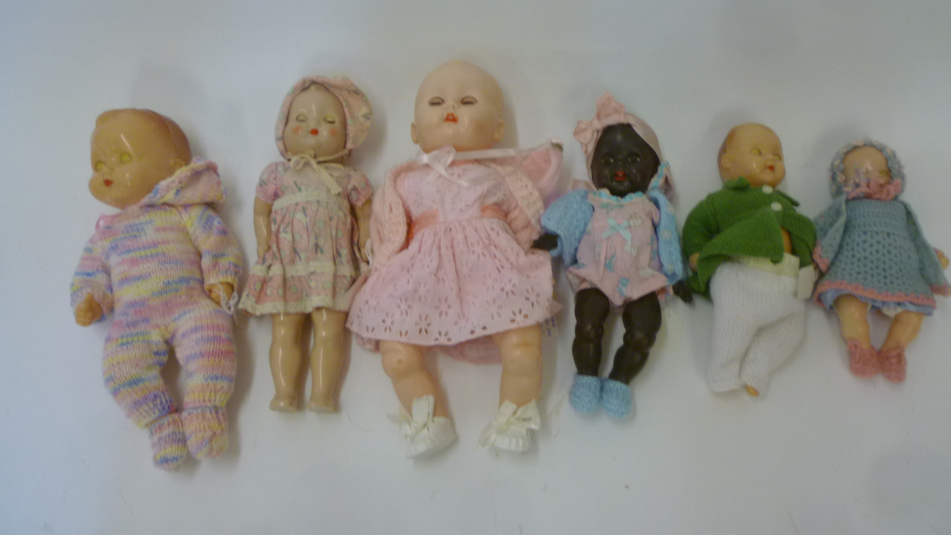 Six Roddy plastic dolls Image