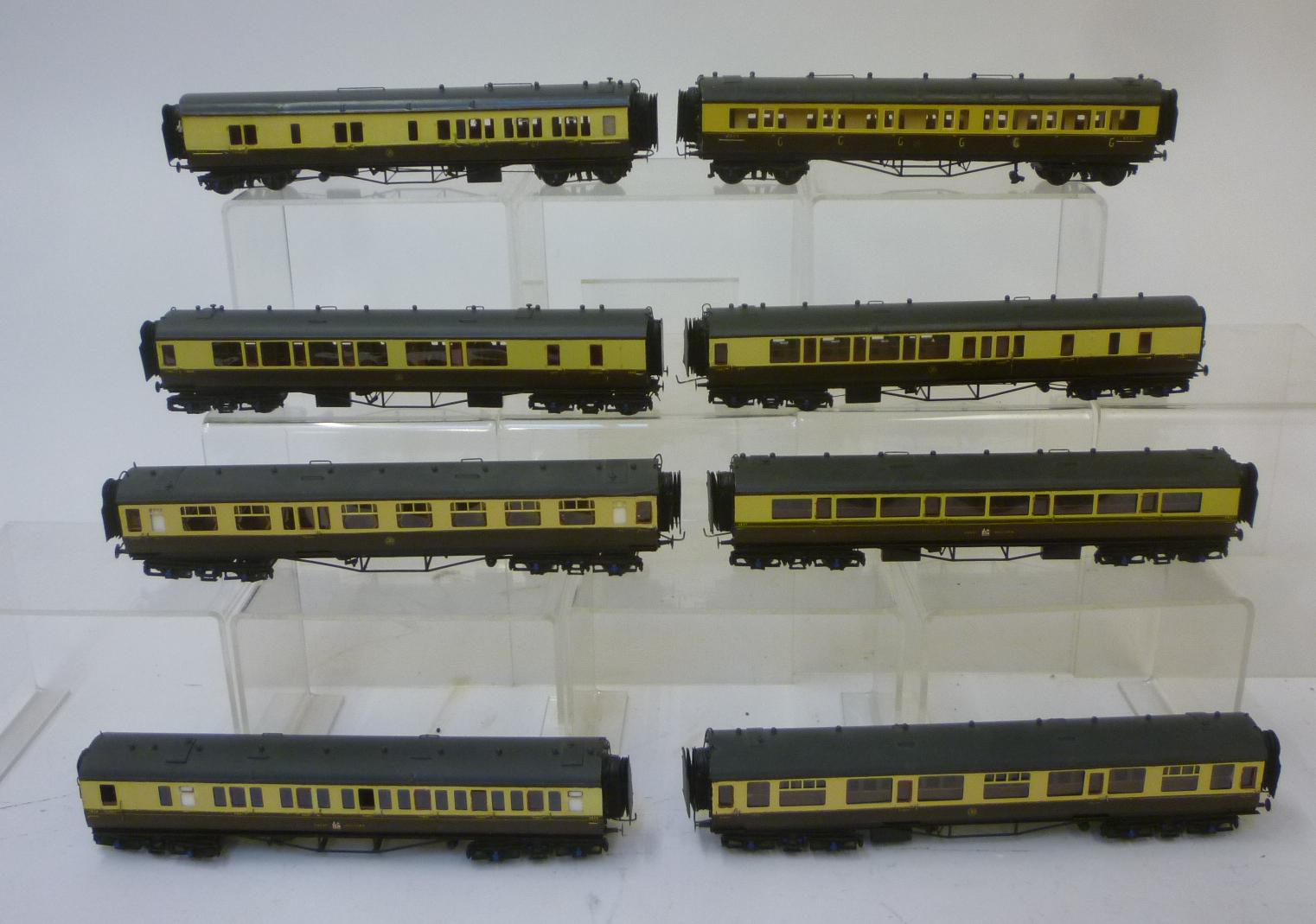 Eight kit built brass G.W.R. coaches including Corridor 3rd Image