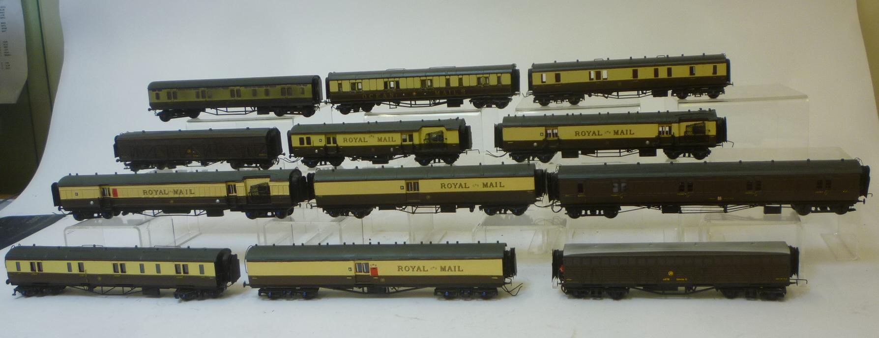12X kit built brass G.W.R. mail train Image