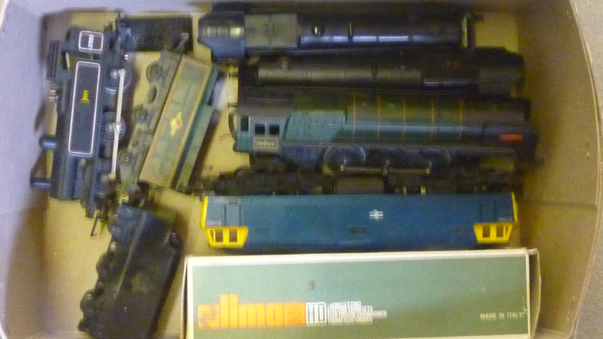 Six playworn locomotives by Hornby and Lima including Princess Elizabeth 0-6-0 tank and Britannia Image