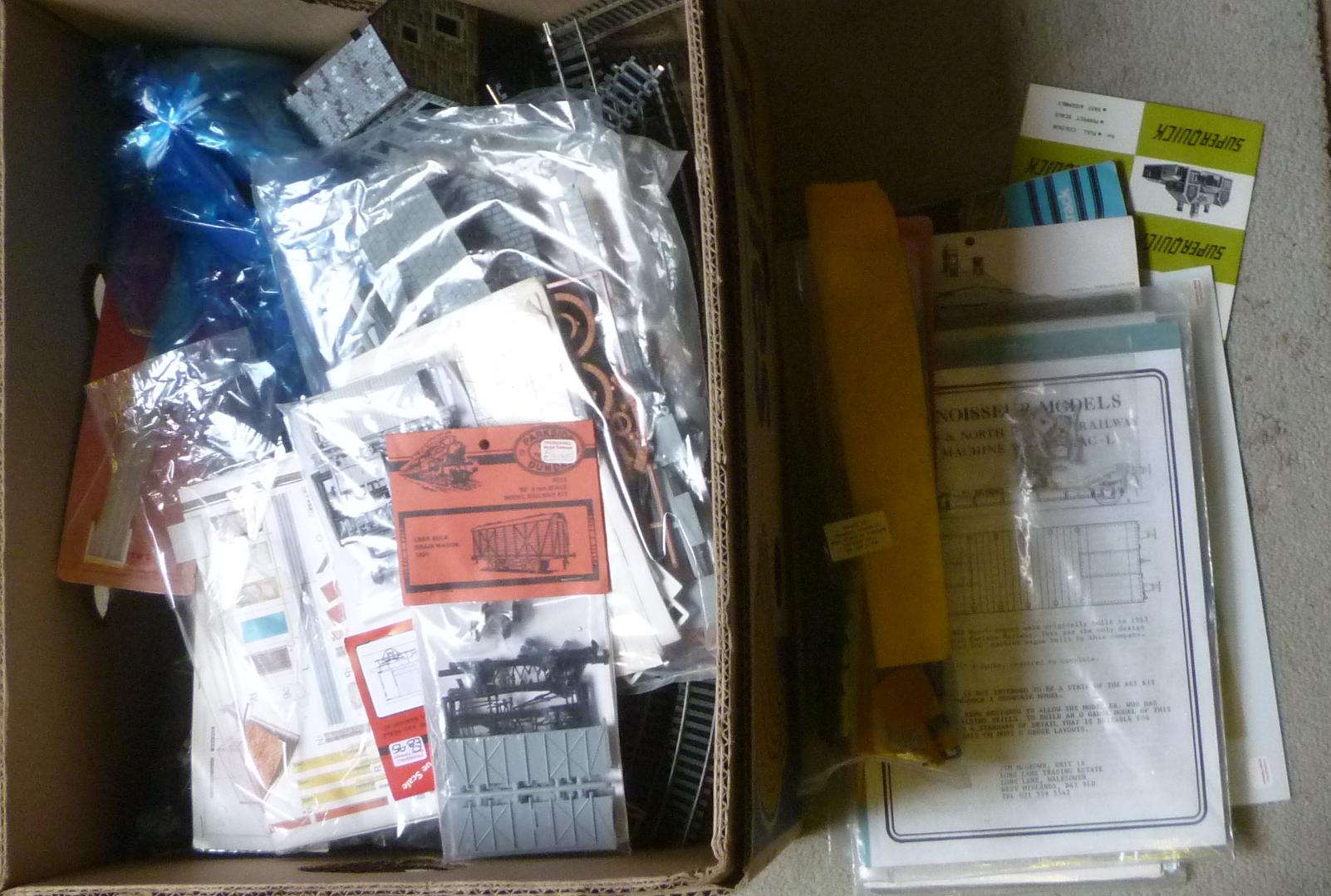 Two rail track and trackside accessories including Super Quick kits Image