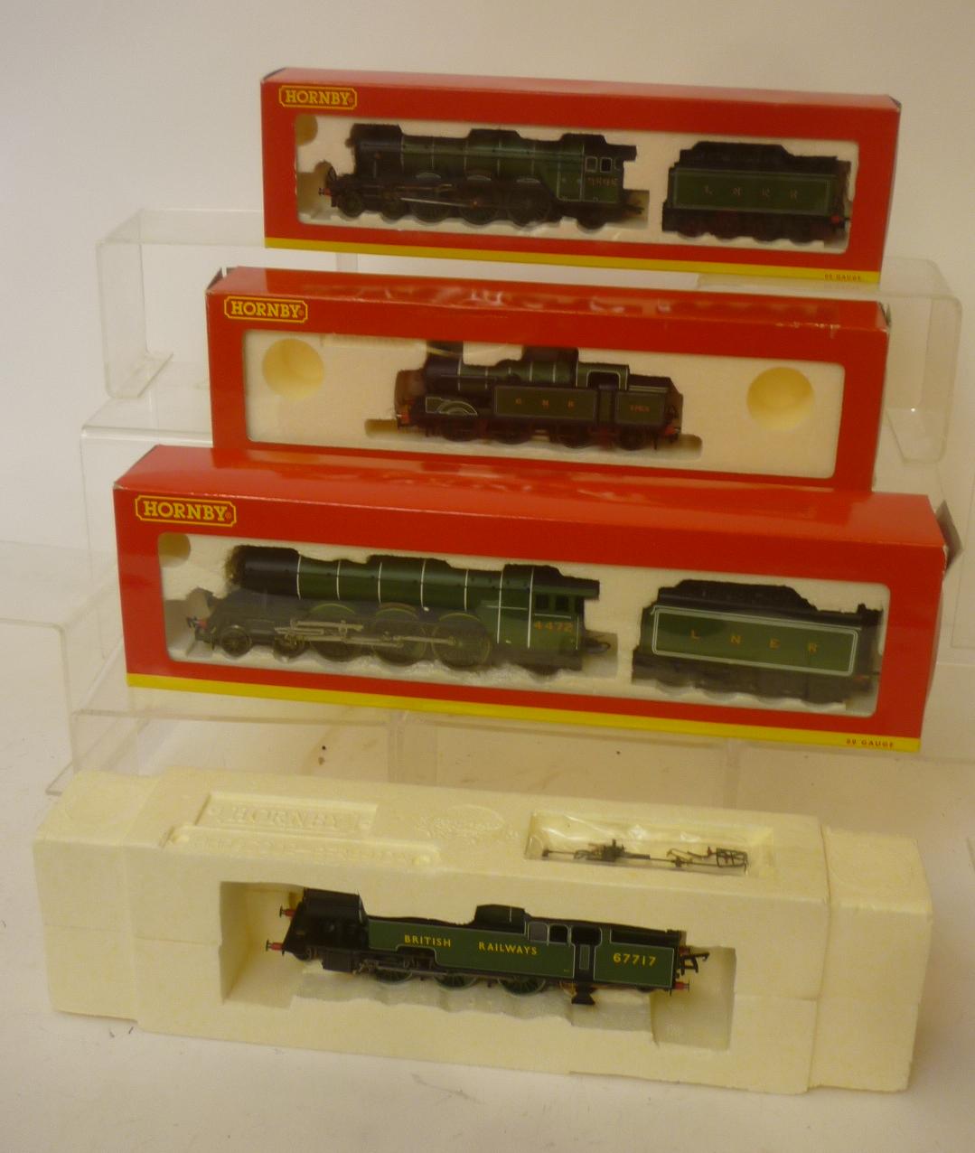 Four Hornby locomotives comprising G.N.R. 0-6-2T 1763 Flying Scotsman Image