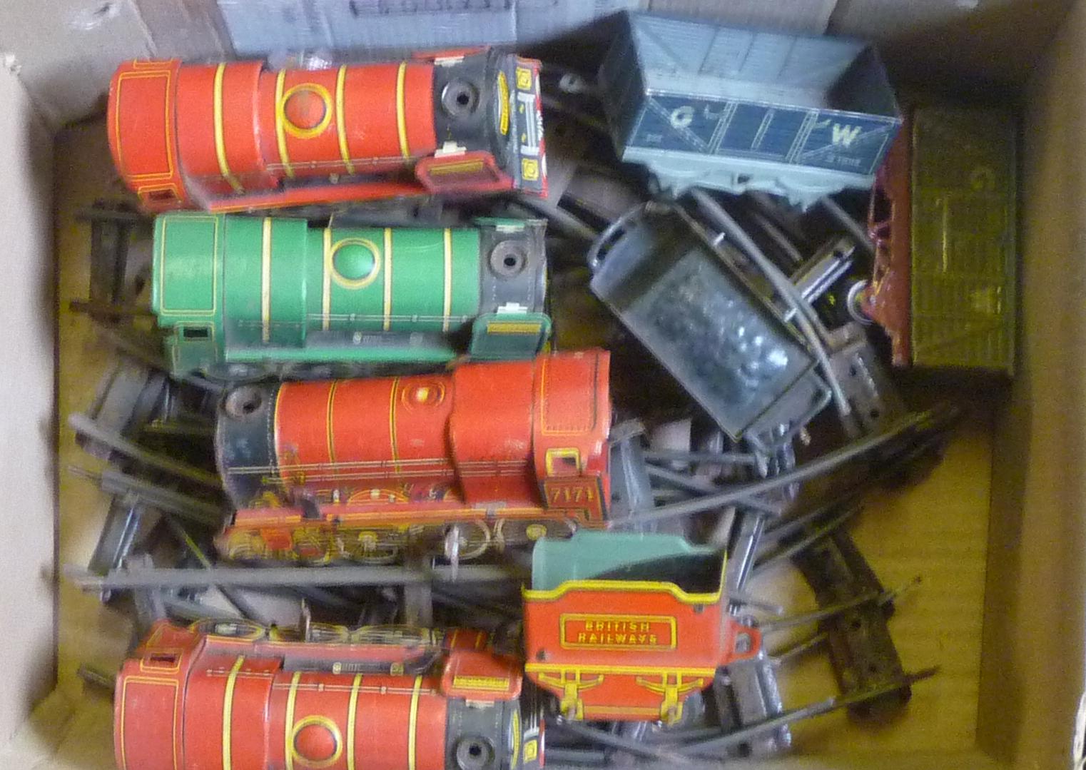 Four clockwork 0-4-0 locomotives Image