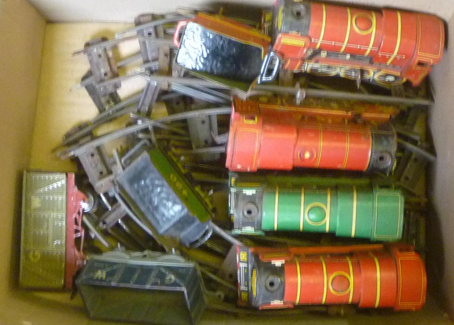 Four clockwork 0-4-0 locomotives Image