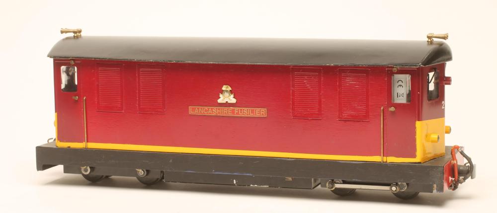Freelance Diesel Lancashire Fusilier finished in maroon with radio control and carrying case Image