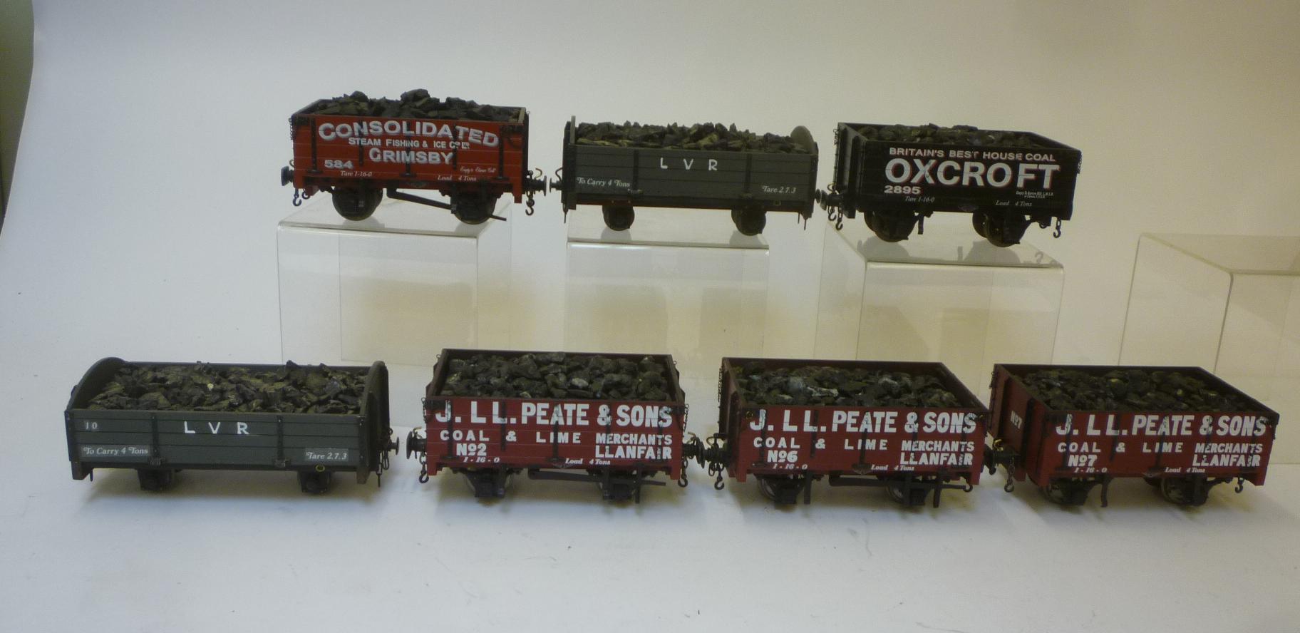 Seven coal trucks Image