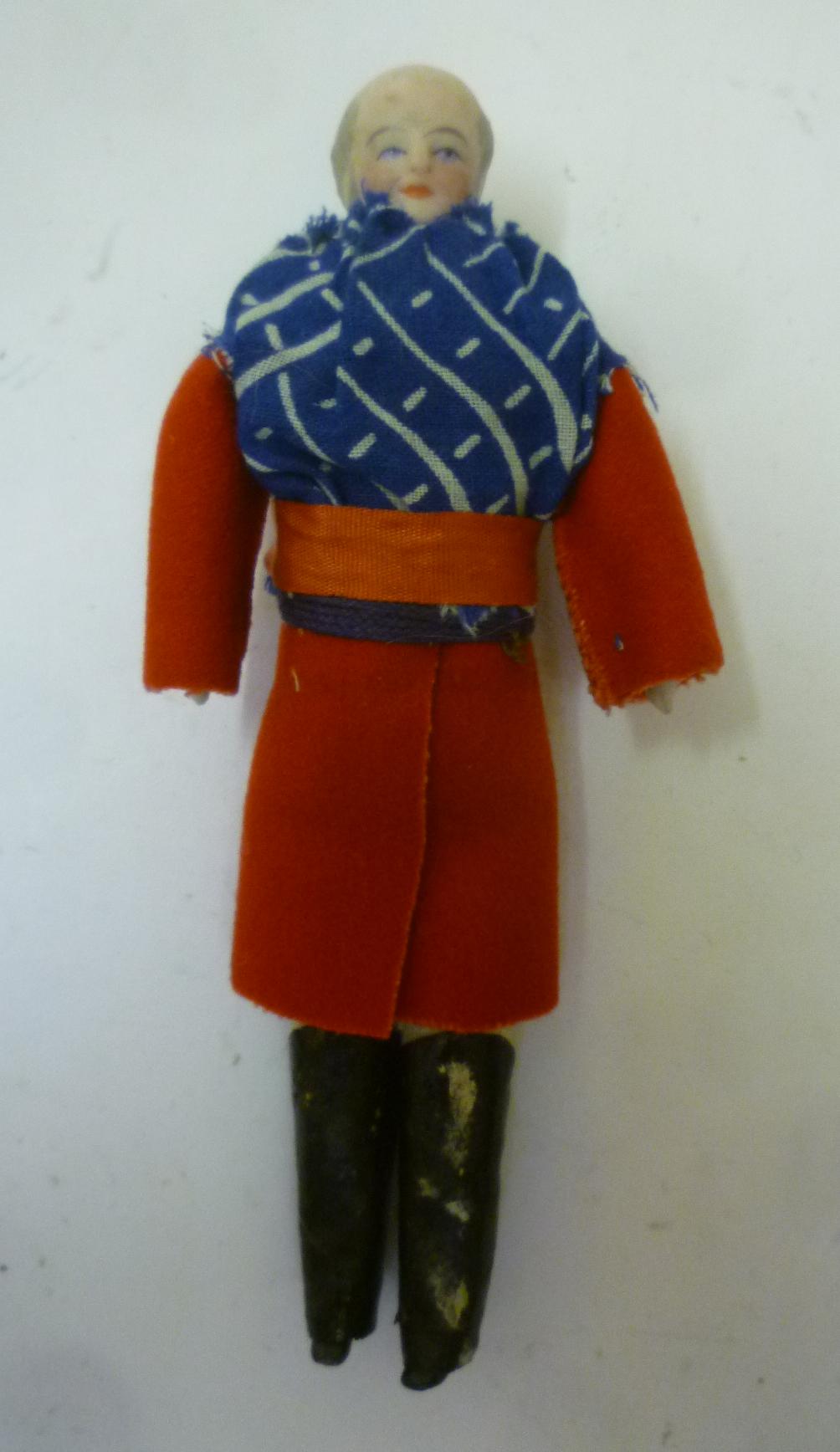 A dolls house "Old Gentleman" doll with bisque shoulder head Image