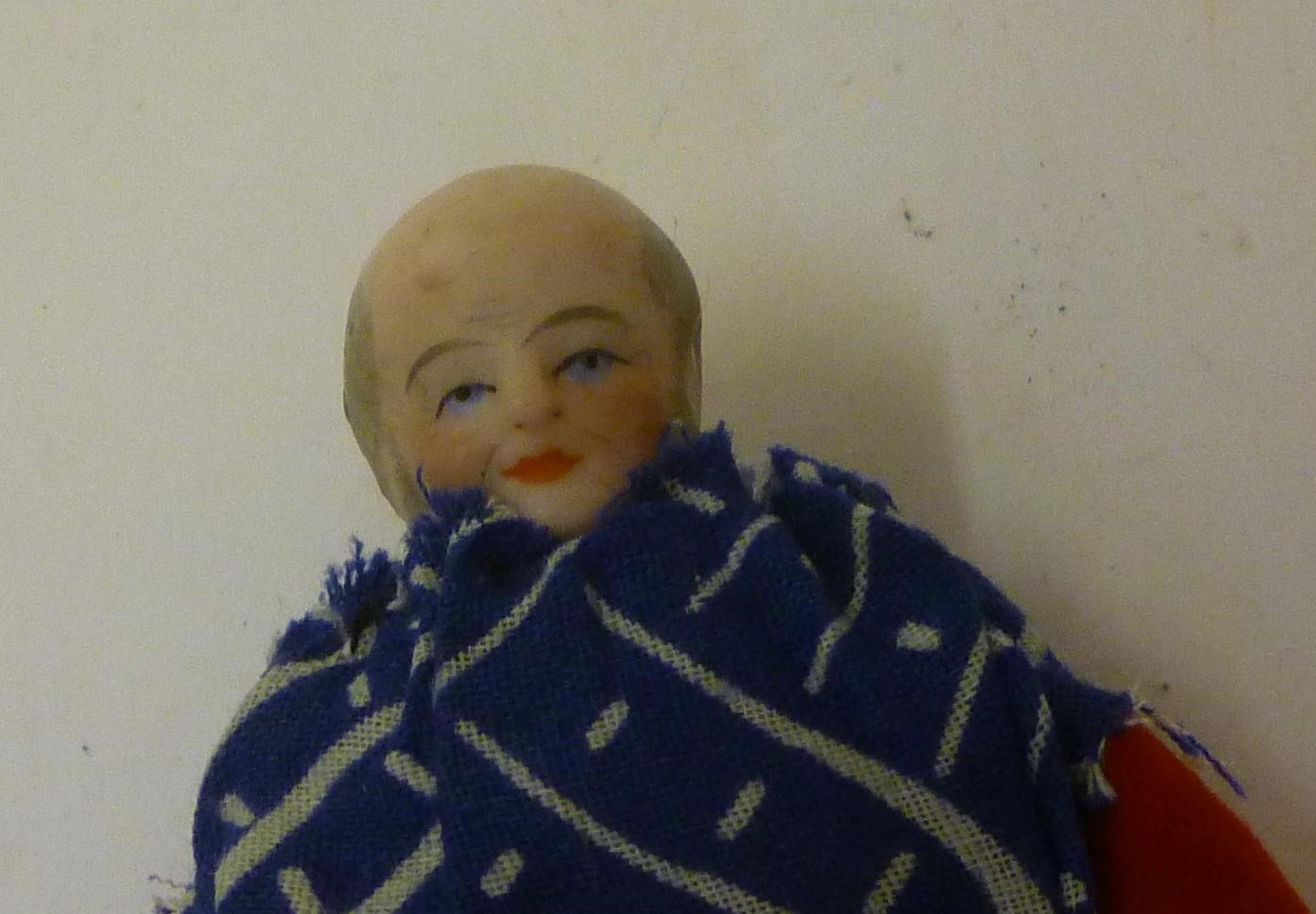 A dolls house "Old Gentleman" doll with bisque shoulder head Image