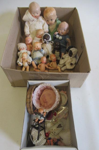 A quantity of composition jointed dolls Image