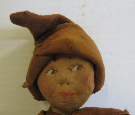 Three dolls comprising a circa 1900 10" wooden maid doll Image