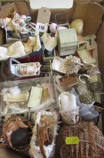 A quantity of dolls prams Image