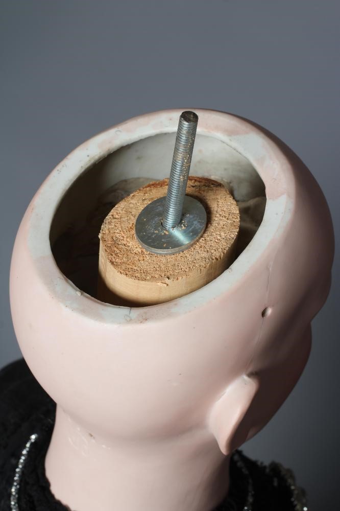 A very large Armand Marseille bisque head doll possibly modelled as Queen Victoria Image