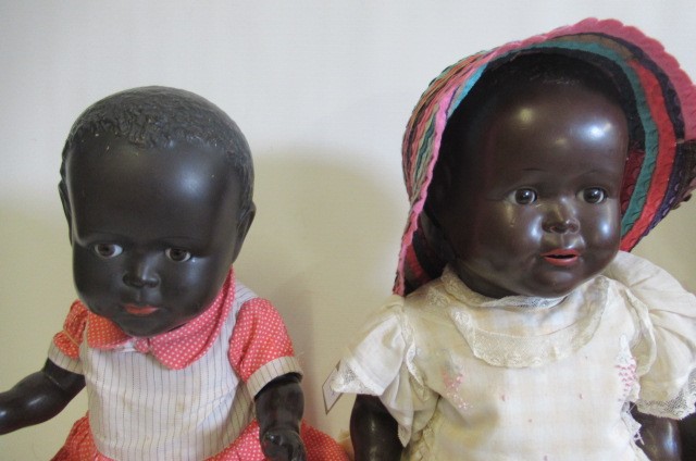 Three possible Handwerck six piece composition mulatto dolls Image