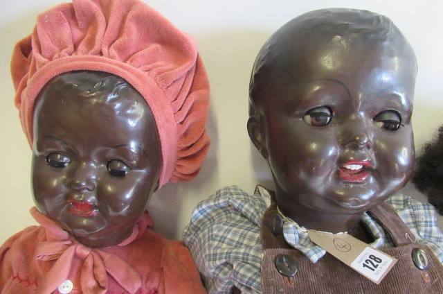 Four composition mulatto dolls Image