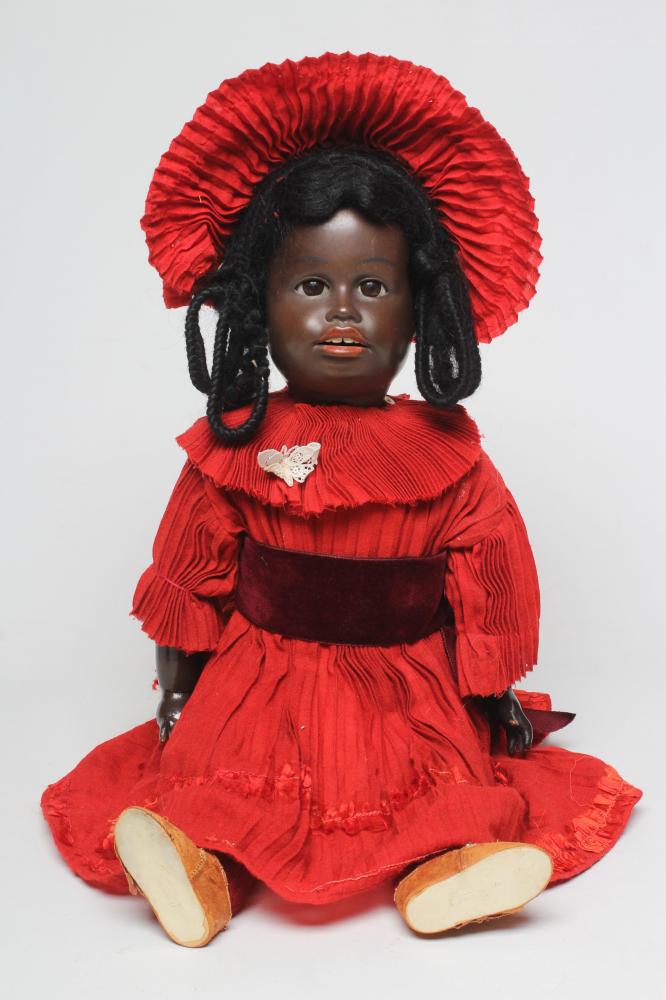 A rare Gebruder Kuhnlenz bisque socket head doll Image