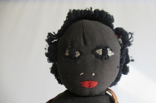 Three mulatto composition dolls Image