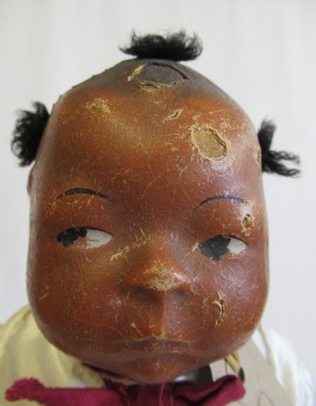 Two bisque socket head mulatto dolls Image