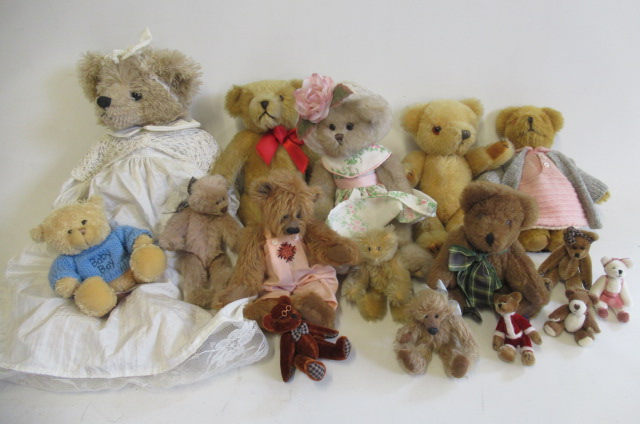 Sixteen teddy bears Image