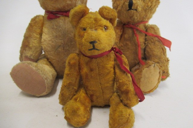 Three vintage teddy bears Image