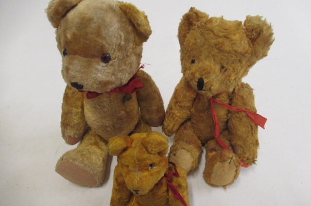 Three vintage teddy bears Image