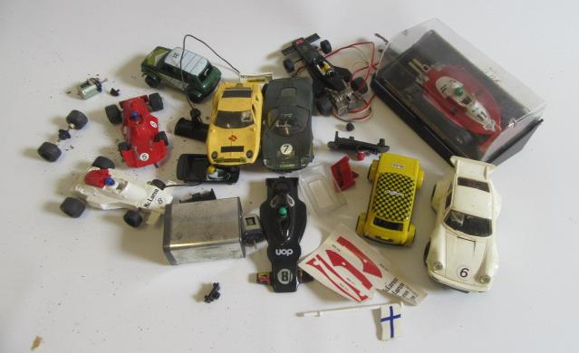 Playworn Scalextric race cars Image