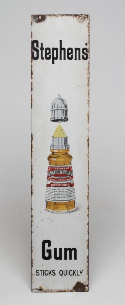 Early 20th Century Stephens Gum enamel sign Image