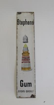 Early 20th Century Stephens Gum enamel sign Image